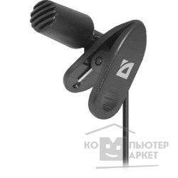 Наушники Defender MIC-109 черный, на прищепке, 1,8 м 64109