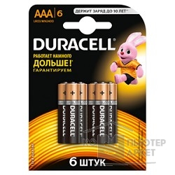 Батарейка DURACELLl LR03-6BL BASIC (6/60/33840)