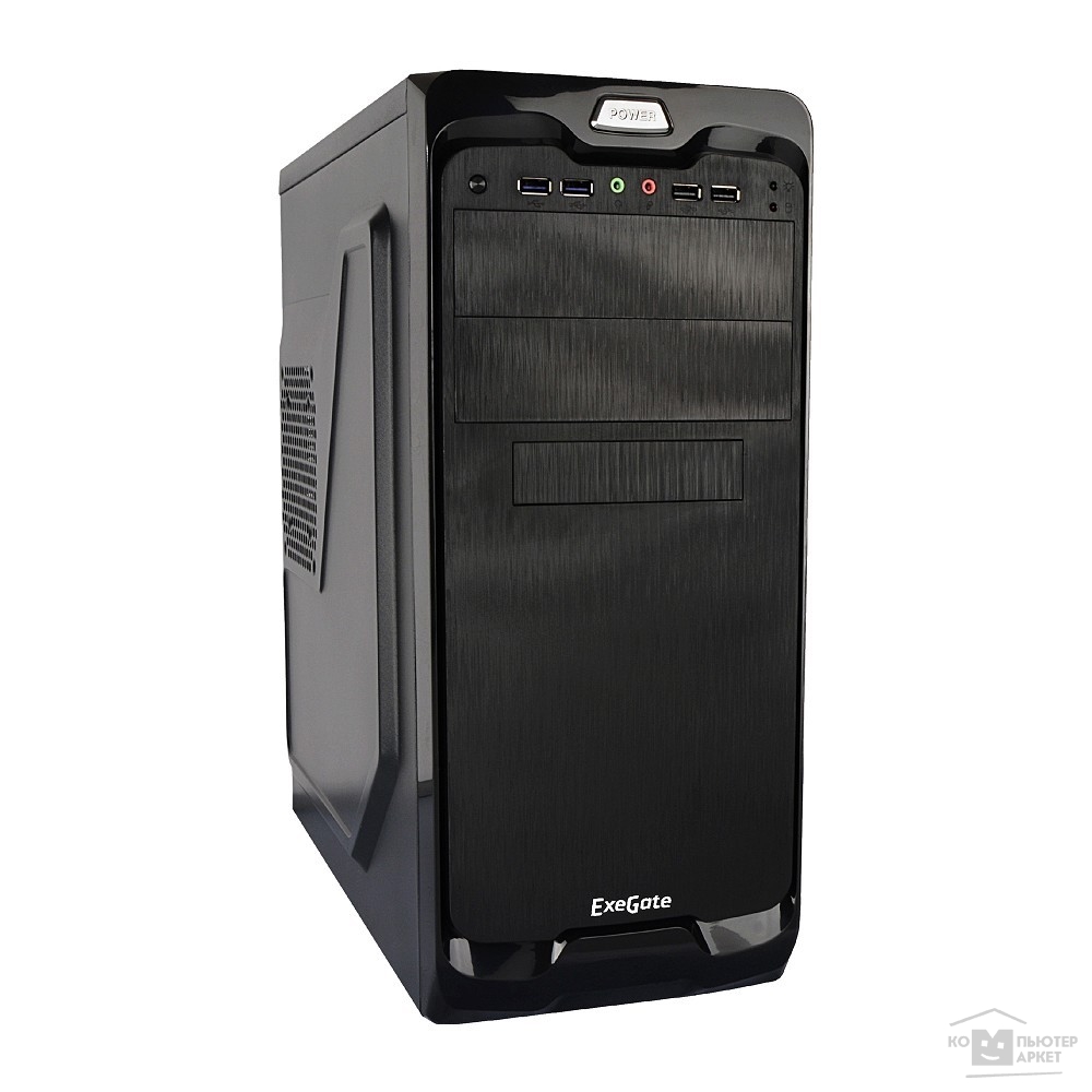 Корпуса Exegate EX269439RUS Корпус Miditower UN-604 Black, ATX,<без БП>2*USB+2*USB3.0, Audio