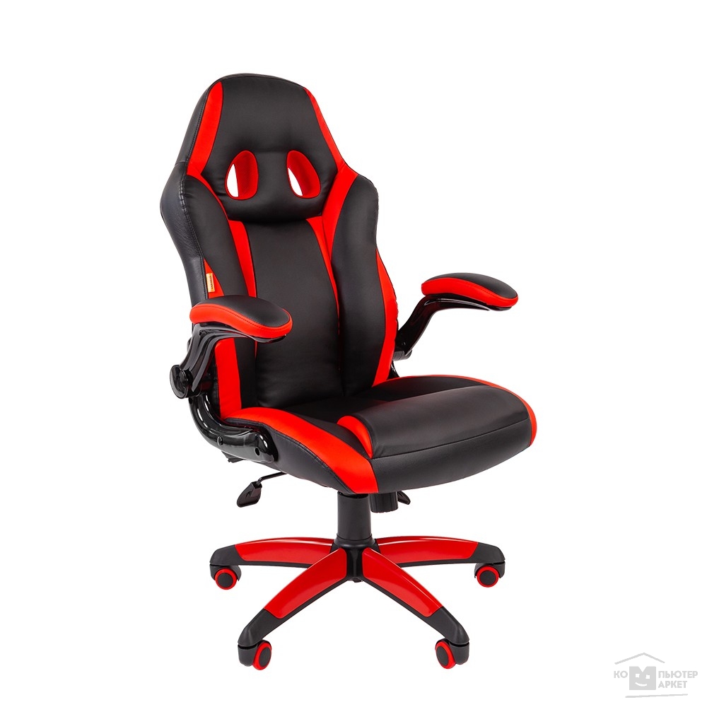 Офисные кресла Офисное кресло Chairman   game 15 Россия экопремиум черный/красный (7022777)