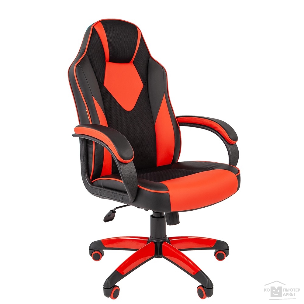 Офисные кресла Офисное кресло Chairman   game 17 Россия экопремиум черный/красный (7024560)