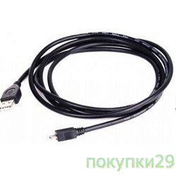 Кабель USB 2.0 кабель для соед. 1.8м  А-microB (5 pin) Gembird PRO позол.конт., пакет CCP-mUSB2-AMBM-6