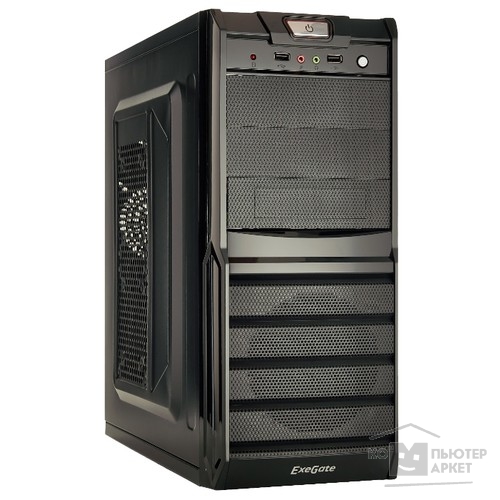 Корпуса Exegate EX278402RUS Корпус Miditower Exegate XP-329S Black, ATX,<без БП>, 2*USB, Audio