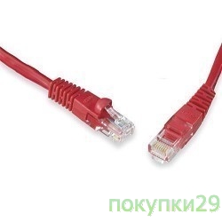 Коммутационный шнур Патчкорд литой"Telecom"UTPкат.5е 5,0м красный 6242755317345