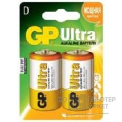 Батарейка GP Ultra Alkaline 13AU LR20,  2 шт D (2 шт. в уп-ке)