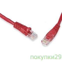Коммутационный шнур Патчкорд литой"Telecom"UTPкат.5е 0,5м красный