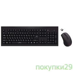 Клавиатура Oklick 210M Wireless Keyboard&Optical Mouse Black USB