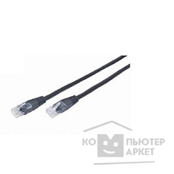 Коммутационный шнур Bion Патч корд UTP кат.5е 1м черный   БионBNPP12-1M/BK