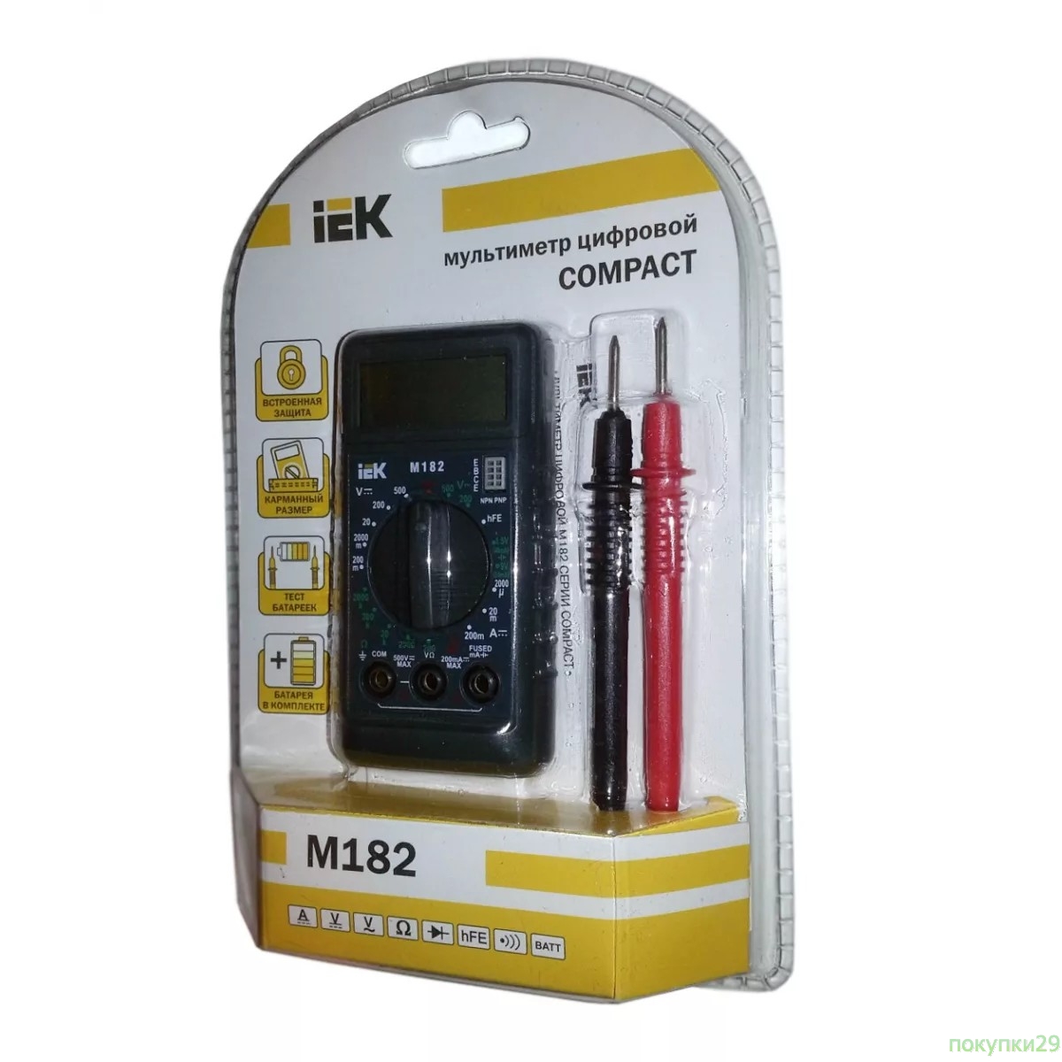 Инструменты Iek TMD-1S-182 Мультиметр цифровой Compact M182 IEK