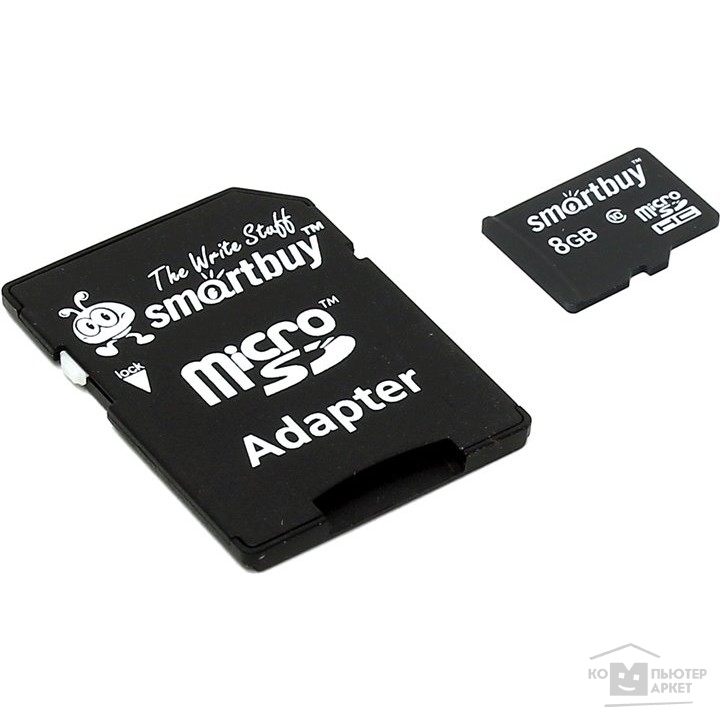 Карта памяти  Micro SecureDigital 8Gb Smart buy SB8GBSDCL10-01
