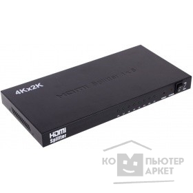 Переходник ORIENT HDMI 4K Splitter HSP0108H, 1->8, HDMI 1.4/3D, UHDTV 4K(3840x2160)/HDTV1080p/1080i/720p, HDCP1.2,внешний БП 5В/3A, метал.корпус (29987)