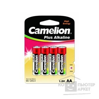 Батарейка Camelion..LR 6  Plus Alkaline BL-4 (LR6-BP4, батарейка,1.5В)