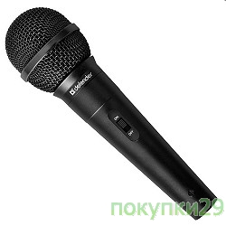 Наушники, микрофоны Defender MIC-129 Микрофон динамический для караоке (черный) 5м