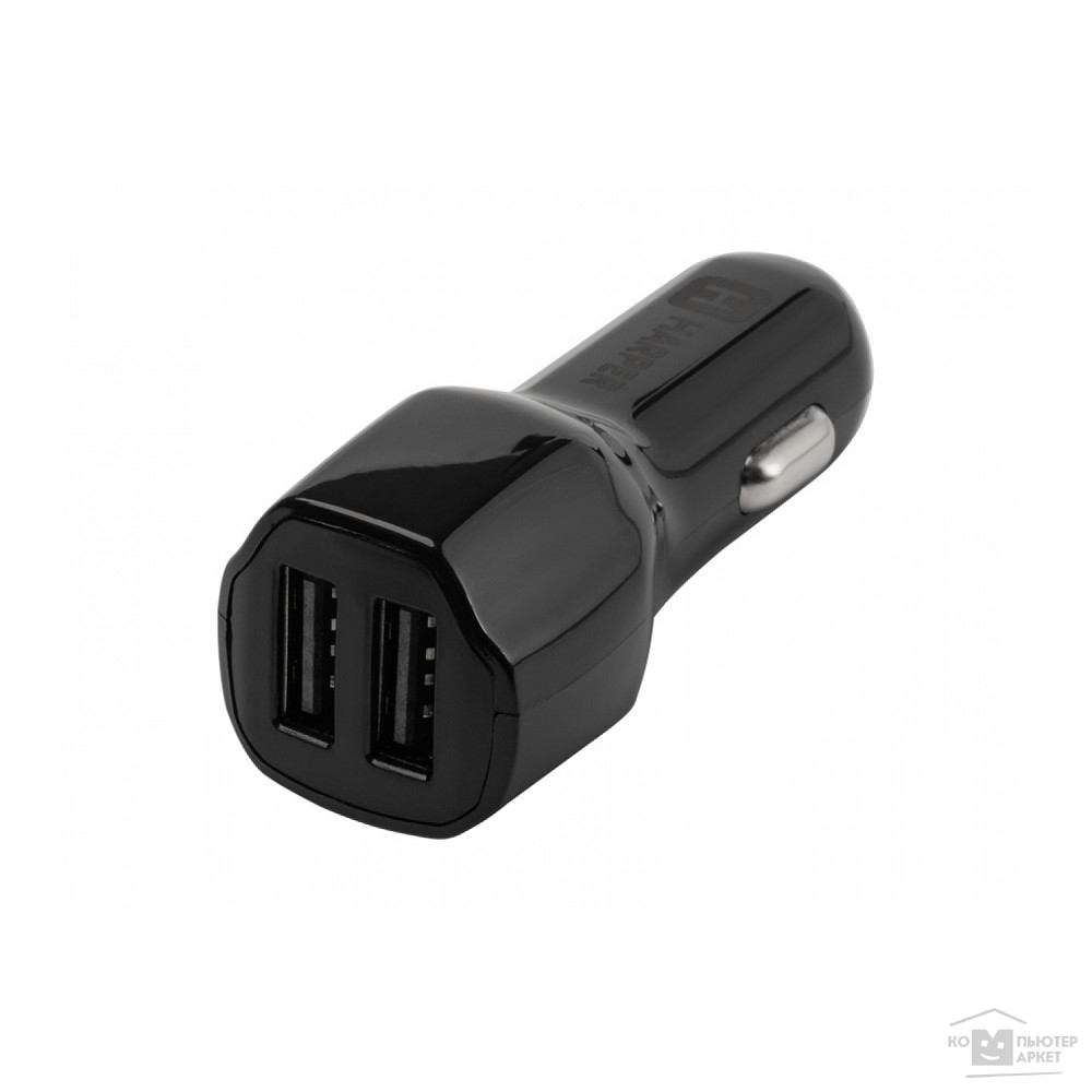 Аксессуар Harper Автомобильное зарядное устройство CCH-6220 black (2 USB-порт, 2.1А, DC 24/12 )