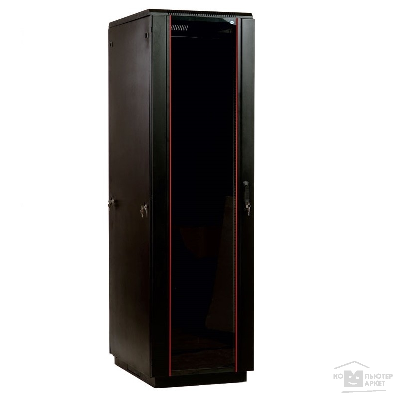 Монтажное оборудование ЦМО! Шкаф телеком. напольный 42U (800x800) дверь стекло, черный (ШТК-М-42.8.8-1ААА-9005) (3 коробки)