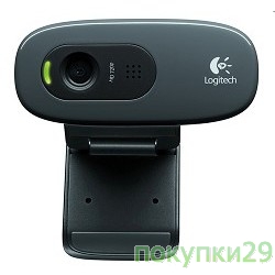Цифровая камера 960-000636 Logitech HD Webcam C270, USB 2.0, 1280*720, 5Mpix foto, Mic, Black