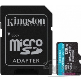 Карта памяти  Карта Памяти micro SDXC 128Gb Kingston Canvas Go Plus UHS-I U3 A2 + ADP (170/90 MB/s) SDCG3/128GB
