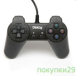 Геймпад Геймпад GP-A01 Dialog Action - 10 кнопок, USB, черный