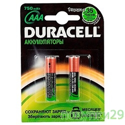 Аккумулятор Duracell HR03-2BL 750mAh (2/20) Б0001988