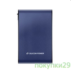 носитель информации HDD 2.5"Silicon Power Armor A80 1Tb, USB 3.0, Blue, Shockproof, Waterproof SP010TBPHDA80S3B