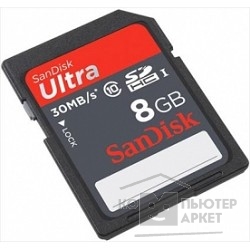 Карта памяти  SecureDigital 8Gb  SanDisk (SDSDU-008G-U46), Class10 Ultra